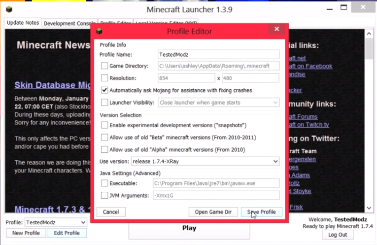 minecraft windows 10 xray mod